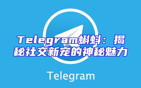 Telegram蝌蚪：揭秘社交新宠的神秘魅力