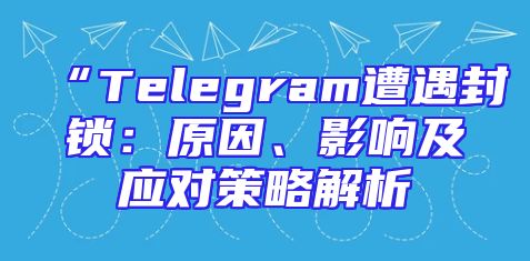 “Telegram遭遇封锁：原因、影响及应对策略解析