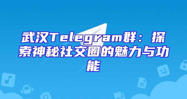 武汉Telegram群：探索神秘社交圈的魅力与功能