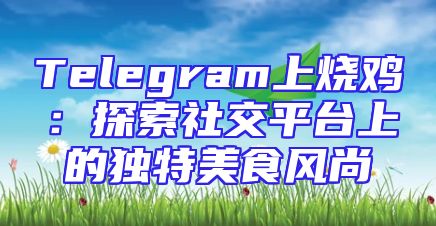 Telegram上烧鸡：探索社交平台上的独特美食风尚