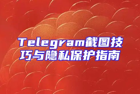 Telegram截图技巧与隐私保护指南