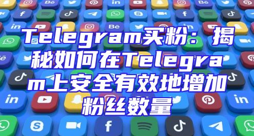 Telegram买粉：揭秘如何在Telegram上安全有效地增加粉丝数量