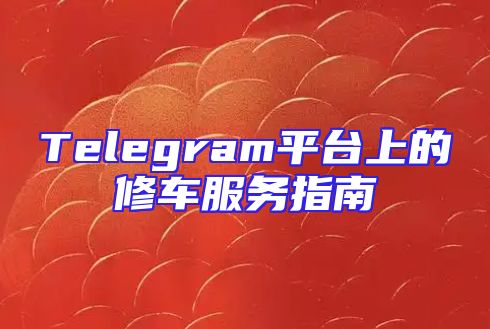 Telegram平台上的修车服务指南