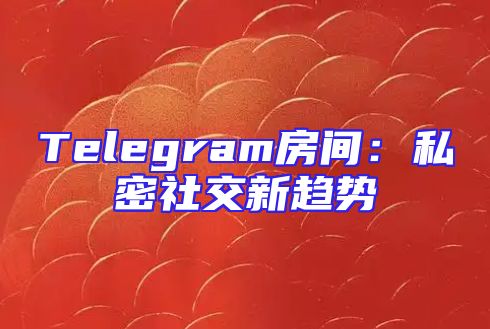 Telegram房间：私密社交新趋势