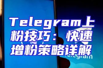 Telegram上粉技巧：快速增粉策略详解