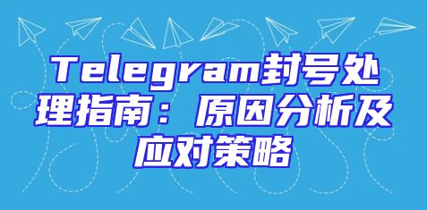 Telegram封号处理指南：原因分析及应对策略